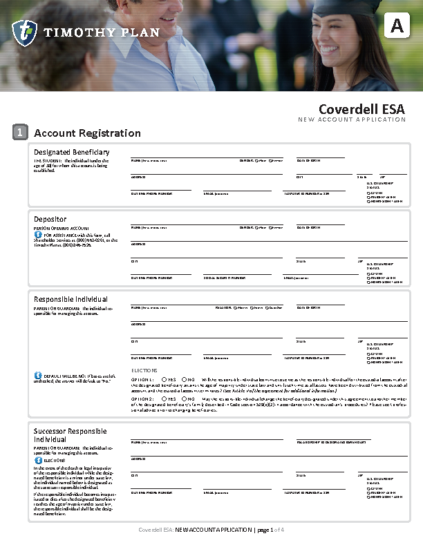 Coverdell New Account Application