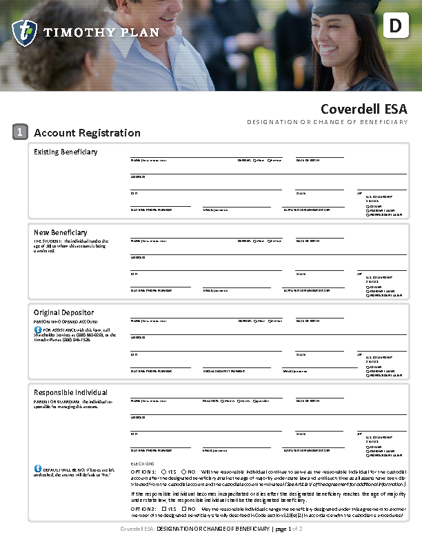 Designation or Change of Beneficiary