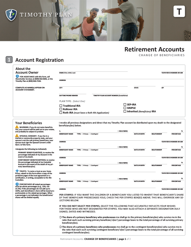 Change of Beneficiaries Special Request